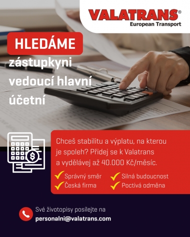 Zástupkyně vedoucí hlavní účetní - Valatrans